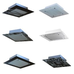 Lustre Plafon Para Sala / Cozinha / Banheiro /Quarto 30 cm x 30 cm - Ondas Brancas - 3