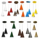 Ver imagem 2 de Luminária Pendente Colorido Duplo para Sala Quarto Cozinha - Marrom