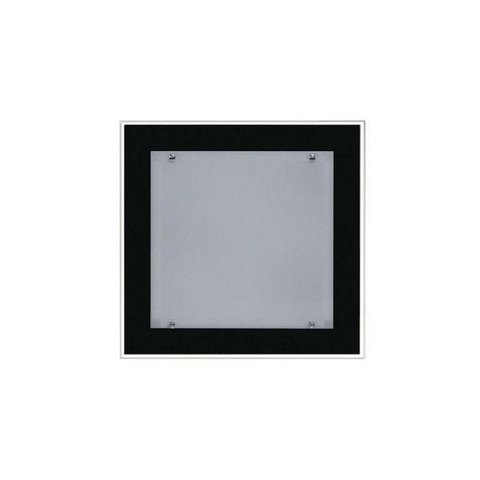 Lustre Plafon de Vidro para 02 Lâmpadas Sobrepor - Ideal Sala Cozinha Banheiro Quarto 30 Cm - Preto