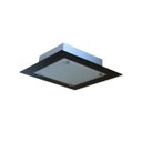 Ver imagem 2 de Lustre Plafon de Vidro para 02 Lâmpadas Sobrepor - Ideal Sala Cozinha Banheiro Quarto 30 Cm - Preto