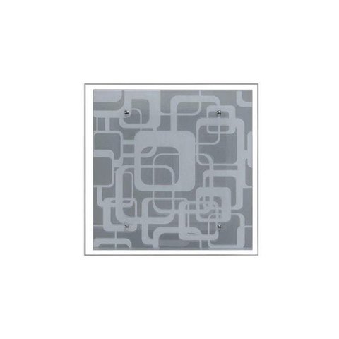 Lustre Plafon Para Sala / Cozinha / Banheiro /Quarto 30 cm x 30 cm - Geométrico Branco