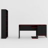 Quarto Gamer 3 Peças com 1 Mesa, 1 Estante para Livros e 1 Armário para Escritório Toronto Preto/Ver - 6