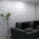Ver imagem 5 de KIT 10 Painel Placa 3d Parede Revestimento Imita Gesso Luxo