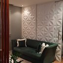 Ver imagem 4 de KIT 10 Painel Placa 3d Parede Revestimento Imita Gesso Luxo
