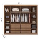 Ver imagem 2 de Guarda Roupa Casal Belmonte 2 Portas 8 Gavetas Cumaru 23 com Espelho – Novo Horizonte
