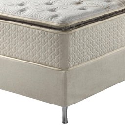 Cama Box Queen Bege + Colchão Molas Ensacadas Visco Gel Pillow Top Colorado 158x198x67cm - 6