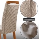 Ver imagem 5 de Mesa de Jantar Eloise 90cm Tampo MDF Laminado Canto Copo com 4 Cadeiras Aline