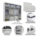 Ver imagem 3 de Guarda-Roupa Casal Valencia 6 Portas 6 Gavetas com Pés