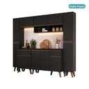Ver imagem 3 de Armário de Cozinha Completa Atlanta Lisa Carraro Preto Touch