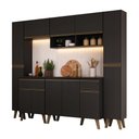 Ver imagem 2 de Armário de Cozinha Completa Atlanta Lisa Carraro Preto Touch