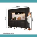 Ver imagem 7 de Armário de Cozinha Completa Atlanta Lisa Carraro Preto Touch