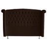 Cabeceira de Cama Box Toquio King 195cm Suede Marrom - 1