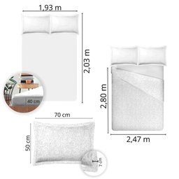 Jogo de Cama King Size 300 fios Nova América - Brenda (7356) - 4