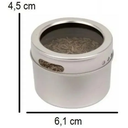 Ver imagem 5 de Porta Condimento Tempero Imã Aço Inox Magnético 6 Peças e Suporte Ervas Chá