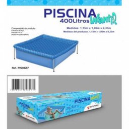 Piscina Estruturada Quadrada Infantil 400 Litros 1,15 M X 1,06 M Botafogo - 2
