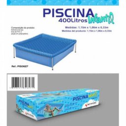 Piscina Estruturada Quadrada Infantil 400 Litros 1,15 M X 1,06 M Botafogo - 4
