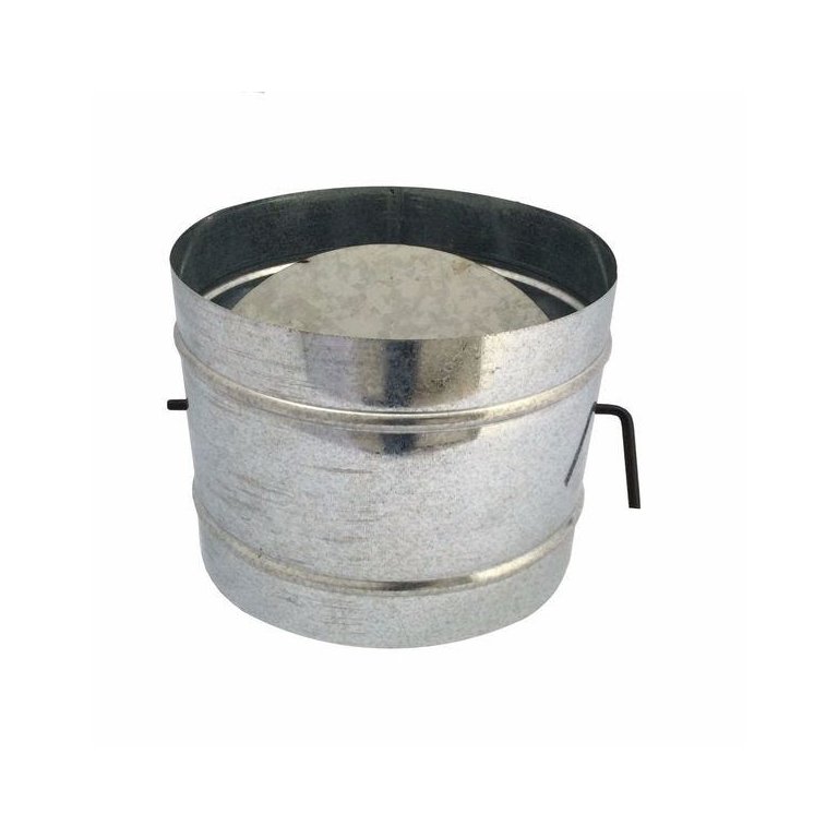 Registro / dumper galvanizado para chaminé de 100 mm de diâmetro