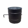 Registro / dumper preto para chaminé de 115 mm de diâmetro - 1