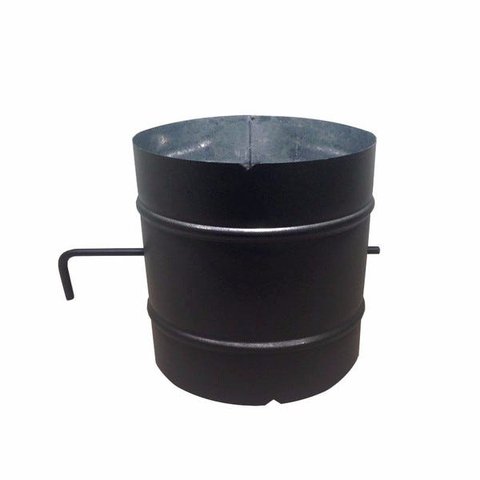 Registro / dumper preto para chaminé de 180 mm de diâmetro