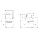 Ver imagem 5 de Cadeira Interlocutor Piena Plaxmetal Couro Eco Preta - Kit 2