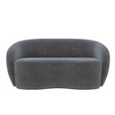 Ver imagem 2 de Sofá Decorativo 1,80cm 2 Lugares Íbis Veludo Grafite G33 - Gran Belo