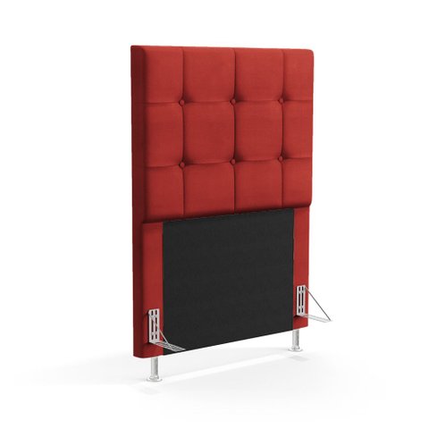 Cabeceira Soraya 90 para Cama de Solteiro A-020 Couro Vermelho Aradecor