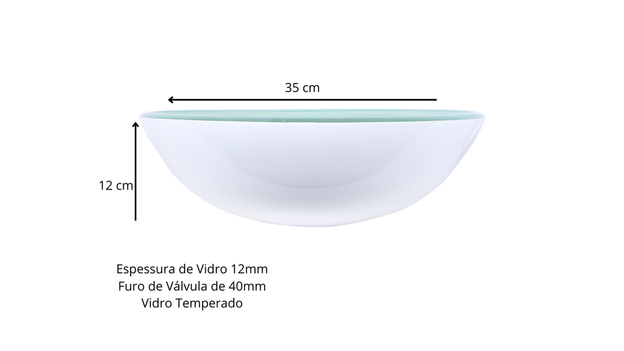 Kit Cuba de Apoio 35cm Branco + Toneira Absolute Preta + Válvula click - 4