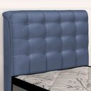 Ver imagem 2 de Cabeceira Cama Box Solteiro Ciara 90cm Botonê com Frame Linho Azul - Abmaza
