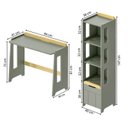 Ver imagem 4 de Conjunto Quarto Completo Treliche com Led, Escrivaninha e Estante Petit Casatema MadeiraOriginals