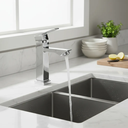 Ver imagem 3 de Torneira Baixa Quadrada Inox Banheiros e Cozinhas Água Fria