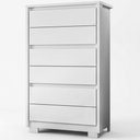 Ver imagem 5 de Cômoda para Quarto Pequena 6 Gavetas 79cm Unitá A04 Branco - Lyam Decor