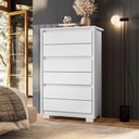 Ver imagem 2 de Cômoda para Quarto Pequena 6 Gavetas 79cm Unitá A04 Branco - Lyam Decor