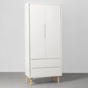 Ver imagem 7 de Kit Quarto Theo com Pés Retrô Natural - Berço + Cômoda 3 Gavetas + Guarda-Roupa 2 Portas + Poltrona