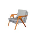Ver imagem 1 de Poltrona decorativa Mona Luxo Dora Bela - Cinza Linho