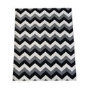 Ver imagem 1 de Tapete Chevron Zigzag Preto com Branco para Sala e Quarto 100x150cm