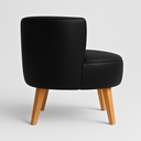 Ver imagem 3 de Kit 2 Poltronas Aconchegante Tecido Corano para Sala de Espera Pés de Madeira Resistente