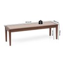 Ver imagem 3 de Banco Recamier Madeira Maciça com Palha Sintética Siena Marrom Artemobili