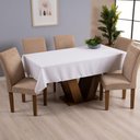 Ver imagem 1 de Toalha de Mesa Basic 4 Lugares 1,45x1,40 1 Peça Tecido Oxford Liso - Branco