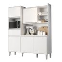 Ver imagem 2 de Kit Cozinha Compacta 160cm com 5 Portas 1 Gaveta Isabel Branco - AJL Móveis