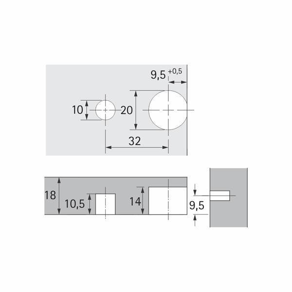 Dispositivo Vb 36/19 Branco Para Chapa 18 Mm (Kit Com 100 Un) - 6