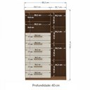 Ver imagem 4 de Cômoda Califórnia 1 Porta 6 Gavetas Jatoba/areia - Pnr Móveis