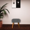 Ver imagem 2 de Kit 2 Puffs Decorativos Pés Palito Karen Suede Grafite - Gran Belo