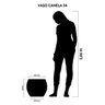 Vaso para Plantas 34 Cm Canela Grafite- Afort - 2
