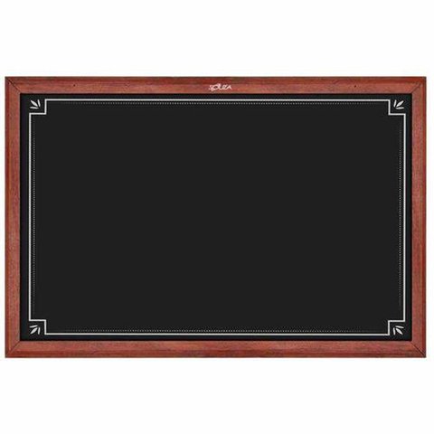 Quadro Negro Decorado Madeira 50x70cm Mogno - Souza