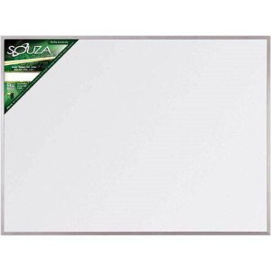 Quadro Branco Moldura Alumínio 100x70cm Popular - Souza