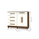 Ver imagem 4 de Cômoda Sapateira Orion Imbuia Champanhe