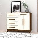 Ver imagem 1 de Cômoda Sapateira Orion Imbuia Champanhe