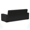 Ver imagem 5 de Sofá Cama 02 lugares Lisboa Corino Preto Pés de Madeira - D'Rossi