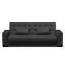 Ver imagem 3 de Sofá Cama 02 lugares Lisboa Corino Preto Pés de Madeira - D'Rossi