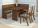 Ver imagem 1 de Conjunto Canto Alemão Mesa com 2 Cadeiras Scan Espresso Móveis
